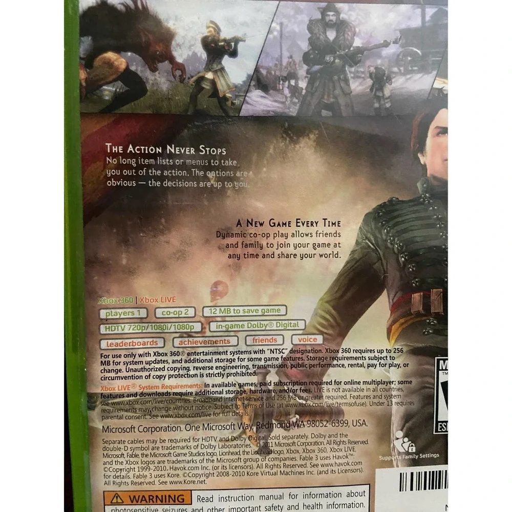 Fable 3 Microsoft Xbox 360 Game Complete
